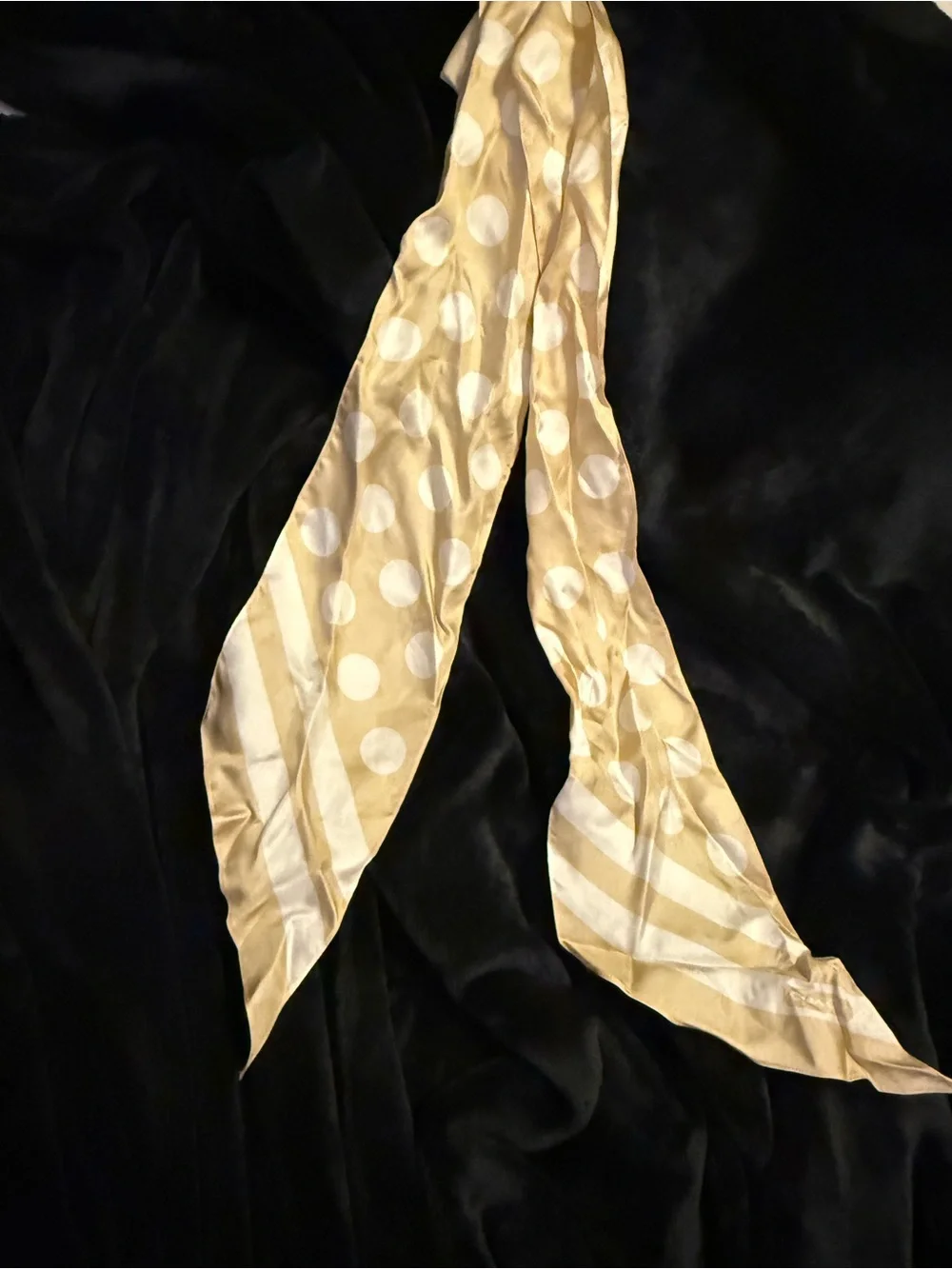 Silk Polka Dot and Stripe Scarf - Coach